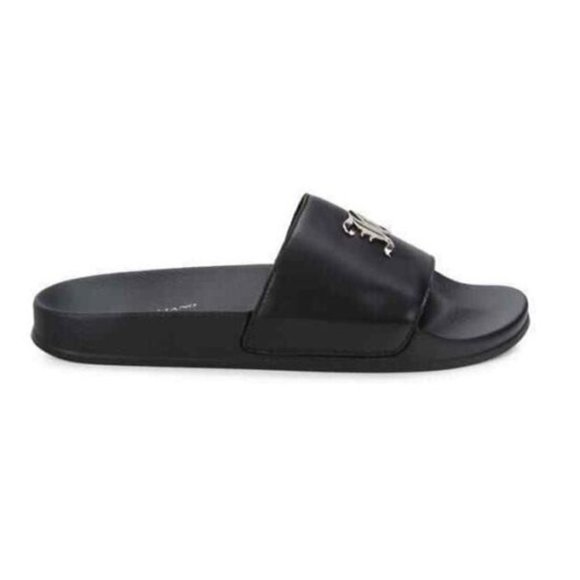 New  JOHN GALLIANO Logo Leather Slides Size EU 42 / US 9 main image 5